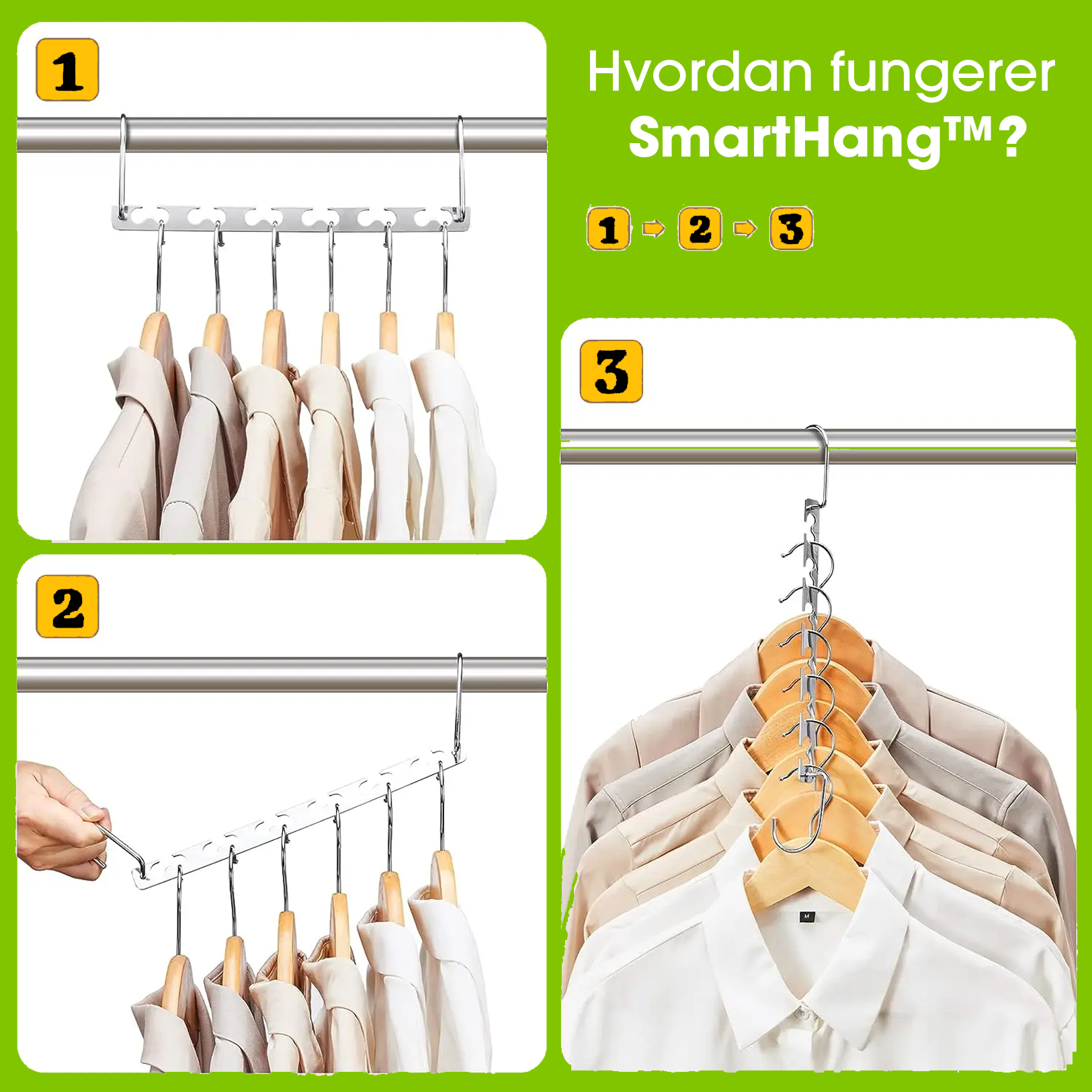 SmartHang™ - Multifunksjonell Kleshenger